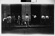 [Men on Sidewalk, Havana], Walker Evans  American, Film negative