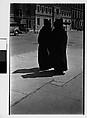 [Two 35mm Film Frames: Two Cloaked Figures on Street, From Behind, and Two Men on Sidewalk, New York City], Walker Evans (American, St. Louis, Missouri 1903–1975 New Haven, Connecticut), Film negative