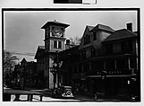 [Two 35mm Film Frames: Main Street with Parked Cars and Italianate Clocktower], Walker Evans (American, St. Louis, Missouri 1903–1975 New Haven, Connecticut), Film negative