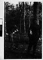 [Four 35mm Film Frames: Elderly Man in Woods Carrying Newspaper with Dog on Leash], Walker Evans (American, St. Louis, Missouri 1903–1975 New Haven, Connecticut), Film negative
