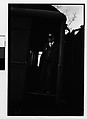 [One 35mm Film Frame: Train Conductor Standing in Caboose Doorway, Millerton, New York], Walker Evans (American, St. Louis, Missouri 1903–1975 New Haven, Connecticut), Film negative