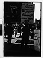 [Two 35mm Film Frames: Man with Sandwich Board Advertisement, Fourteenth Street, New York City], Walker Evans (American, St. Louis, Missouri 1903–1975 New Haven, Connecticut), Film negative