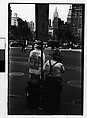 [Two 35mm Film Frames: Straw Hat Salesmen with Sandwich Board Advertisements, Union Square West?, New York City], Walker Evans (American, St. Louis, Missouri 1903–1975 New Haven, Connecticut), Film negative