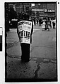 [Two 35mm Film Frames: Man on Strike Wearing Sandwich Boards, Union Square, New York City], Walker Evans (American, St. Louis, Missouri 1903–1975 New Haven, Connecticut), Film negative