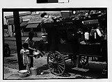 [Two 35mm Film Frames: Horse-Drawn Houseware Vendor's Cart Before Food Stands, New York City], Walker Evans (American, St. Louis, Missouri 1903–1975 New Haven, Connecticut), Film negative