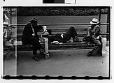 [Two 35mm Film Frames: Men on Park Benches, Union Square, New York City], Walker Evans (American, St. Louis, Missouri 1903–1975 New Haven, Connecticut), Film negative