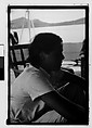 [Five 35mm Film Frames: South Seas: Unidentified Group on Shore, Unidentified Man in Sarong on Shore, Polly Campbell on Deck of Cressida, Boat in Harbor Through Plantings, From Shore], Walker Evans (American, St. Louis, Missouri 1903–1975 New Haven, Connecticut), Film negative