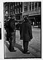 [Two 35mm Film Frames: Two Men Crossing Street, From Behind], Walker Evans  American, Film negative