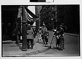 [Two 35mm Film Frames: Tintype Photographer and Group on Street Corner, New York City], Walker Evans (American, St. Louis, Missouri 1903–1975 New Haven, Connecticut), Film negative