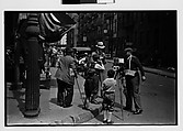 [Two 35mm Film Frames: Tintype Photographer and Group on Street Corner, New York City], Walker Evans (American, St. Louis, Missouri 1903–1975 New Haven, Connecticut), Film negative