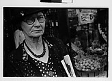 [Two 35mm Film Frames: Old Woman Outside Main Street Grocery Store, Ossining, New York], Walker Evans (American, St. Louis, Missouri 1903–1975 New Haven, Connecticut), Film negative