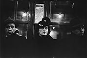 [Two 35mm Film Frames: Subway Passengers, New York City: Woman, Two Men, Young Man in Hat Holding Parcel], Walker Evans (American, St. Louis, Missouri 1903–1975 New Haven, Connecticut), Film negative