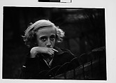 [Five 35mm Film Frames: Girl Leaning on Wire Fence in Yard, Vicinity Bethlehem, Pennsylvania], Walker Evans (American, St. Louis, Missouri 1903–1975 New Haven, Connecticut), Film negative
