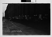 [Five 35mm Film Frames: Graffiti on Wall, Man and Boxes in Front of Graffiti-Covered Wall, Chalk Drawing, New York City], Walker Evans (American, St. Louis, Missouri 1903–1975 New Haven, Connecticut), Film negative