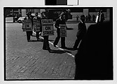 [Five 35mm Film Frames: Picket Lines, South Street, New York City], Walker Evans (American, St. Louis, Missouri 1903–1975 New Haven, Connecticut), Film negative