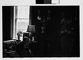 [Five 35mm Film Frames: Gifford Cochran and Unidentified Man in Library, Croton Falls, New York], Walker Evans (American, St. Louis, Missouri 1903–1975 New Haven, Connecticut), Film negative