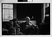 [Five 35mm Film Frames: Gifford Cochran and Unidentified Man in Library, Croton Falls, New York], Walker Evans (American, St. Louis, Missouri 1903–1975 New Haven, Connecticut), Film negative