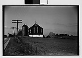 [One 35mm Film Frame: Farm Buildings and Silo, From Road, Illinois?], Walker Evans (American, St. Louis, Missouri 1903–1975 New Haven, Connecticut), Film negative