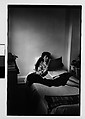 [Five 35mm Film Frames: Jane Smith Evans Reading Newspaper in Bed, New York City], Walker Evans (American, St. Louis, Missouri 1903–1975 New Haven, Connecticut), Film negative