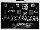 [Grocery Store Window and Outdoor Canned Goods Display, Augusta, Georgia], Walker Evans  American, Film negative