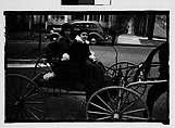 [Two Young Women in Horse-Drawn Carriage, Milledgeville, Georgia], Walker Evans  American, Film negative