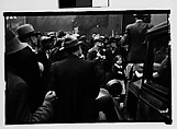 [Crowd Listening to Speaker Standing on Car Fender, Milledgeville, Georgia], Walker Evans  American, Film negative