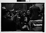 [Crowd Listening to Speaker Standing on Car Fender, Milledgeville, Georgia], Walker Evans  American, Film negative