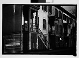 [Row of Houses with Elevated Entry Porches, Savannah, Georgia], Walker Evans  American, Film negative