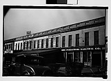 [Warehouse Buildings with Parked Car in Foreground, Savannah, Georgia], Walker Evans  American, Film negative