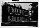 [Brick Building with Cast-Iron Balcony, Savannah, Georgia], Walker Evans  American, Film negative