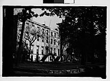 [Italianate Town Houses, From Moving Automobile, Savannah, Georgia], Walker Evans  American, Film negative