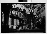 [Italianate Town Houses, From Automobile, Savannah, Georgia], Walker Evans  American, Film negative