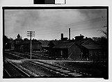 [Wooden Buildings, From Train, Savannah, Georgia], Walker Evans  American, Film negative