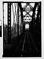 [Covered Section Over Railroad Tracks, From Moving Train, Savannah, Georgia], Walker Evans  American, Film negative