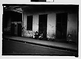 [Two Women and Child Seated on Stoop in French Quarter, New Orleans, Louisiana], Walker Evans  American, Film negative
