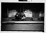 [Group Seated on Stoop in French Quarter, New Orleans, Louisiana], Walker Evans  American, Film negative