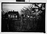 [Wooden Houses Behind Fence, New Orleans Vicinity, Louisiana], Walker Evans  American, Film negative