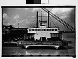 [Ferryboat "Algiers" at Dock with Parked Cars on Deck, New Orleans, Louisiana], Walker Evans  American, Film negative