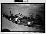 [Women and Girls Walking by Side of Road, From Moving Automobile, New Orleans Vicinity, Louisiana], Walker Evans  American, Film negative