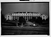 [Large Gothic Revival Building, From Road, Convent Vicinity, Louisiana], Walker Evans  American, Film negative