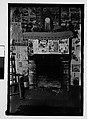 [Interior with Newspaper-Covered Walls and Fireplace, Hale County?, Alabama], Walker Evans  American, Film negative