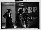 [Thirty-One 35mm Film Frames on Uncut Roll of People on Street, Including 3 of A Tintype Photographer at Work, Tallahassee, Florida], Walker Evans (American, St. Louis, Missouri 1903–1975 New Haven, Connecticut), Film negative