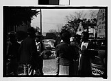 [Thirty-One 35mm Film Frames on Uncut Roll of People on Street, Including 3 of A Tintype Photographer at Work, Tallahassee, Florida], Walker Evans (American, St. Louis, Missouri 1903–1975 New Haven, Connecticut), Film negative
