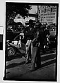 [Thirty-One 35mm Film Frames on Uncut Roll of People on Street, Including 3 of A Tintype Photographer at Work, Tallahassee, Florida], Walker Evans (American, St. Louis, Missouri 1903–1975 New Haven, Connecticut), Film negative