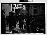 [Thirty-One 35mm Film Frames on Uncut Roll of People on Street, Including 3 of A Tintype Photographer at Work, Tallahassee, Florida], Walker Evans (American, St. Louis, Missouri 1903–1975 New Haven, Connecticut), Film negative