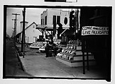 [Five 35mm Film Frames on Uncut Roll of Roadside Stand Selling Shells and Advertising Live Alligators, Tarpon Springs, Florida], Walker Evans (American, St. Louis, Missouri 1903–1975 New Haven, Connecticut), Film negative
