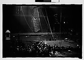 [Thirty-Four 35mm Film Frames on Uncut Roll of a Circus Performing at the Arena at Madison Square Garden, New York City, Including Trapeze and Animal Acts], Walker Evans (American, St. Louis, Missouri 1903–1975 New Haven, Connecticut), Film negative