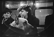 [Five 35mm Film Frames: Subway Passengers, New York City:  Man in Hat and Scarf, Elderly Woman, Woman in Flower-Brim Hat with Dog], Walker Evans (American, St. Louis, Missouri 1903–1975 New Haven, Connecticut), Film negative