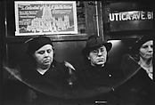 [Five 35mm Film Frames: Subway Passengers, New York City: Three Women in Hats, Women and Man Beneath "7th Ave Express" Sign], Walker Evans (American, St. Louis, Missouri 1903–1975 New Haven, Connecticut), Film negative