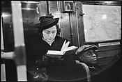[Five 35mm Film Frames: Subway Passengers, New York City: Man in Cap Reading Newspaper, Standee Reading Book, Seated Man], Walker Evans (American, St. Louis, Missouri 1903–1975 New Haven, Connecticut), Film negative